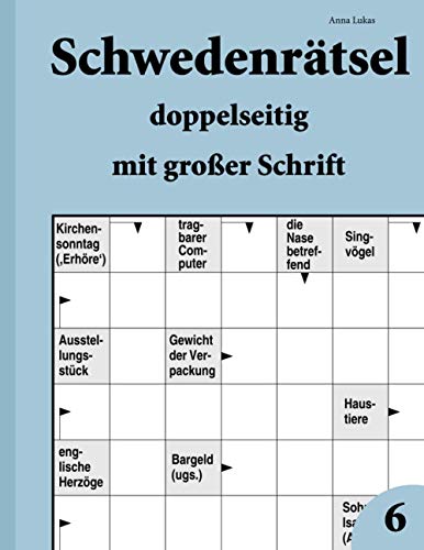 Schwedenrätsel doppelseitig mit großer Schrift 6 von udv