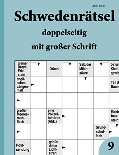 Schwedenrätsel doppelseitig mit großer Schrift 9