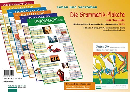 Die Grammatik-Plakate A1/A2: Testheft und 6 Plakate: Die komplette Grammatik der Niveaustufen A1/A2 von Verlag Für Deutsch