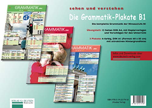 Die Grammatik-Plakate B1: Übungsheft und 3 Plakate