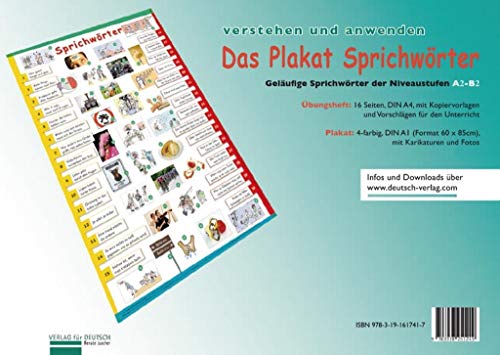Plakat Sprichwörter: Übungsheft und 1 Plakat (Lernplakate)
