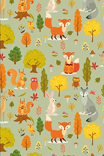 Notizbuch: Wald und Tiere Cover Design / 120 Seiten / Liniert / DIN A5 + (15,24 x 22,86 cm) / Soft Cover von Independently published