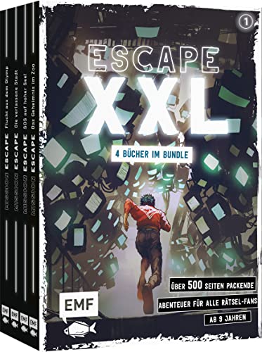 Escape XXL – über 500 Seiten packende Abenteuer für alle Rätsel-Fans ab 9 Jahren (Band 1): 4 Bücher im Bundle: Escape Games für 1 oder mehrere Spieler*innen – mit ausklappbaren Karten