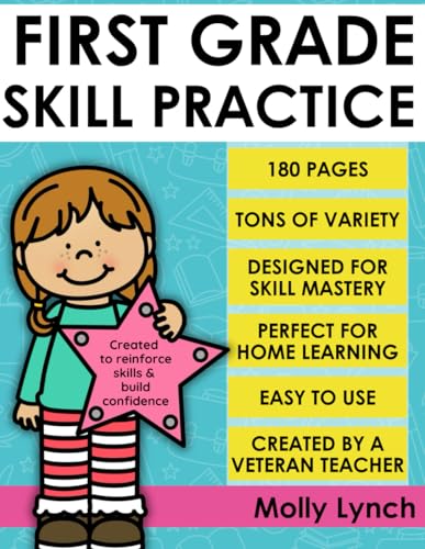 First Grade Review Workbook for Math and Language Arts: Review Workbook for Phonics, Reading and Math Skills Learned in Grade 1, Practice Book, 5, 6, 7 year old, Homeschool von Independently published