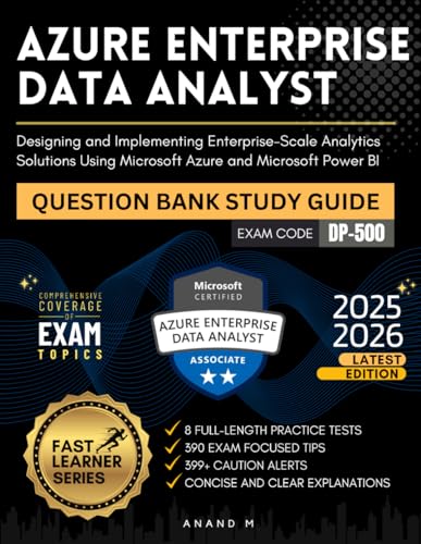 AZURE ENTERPRISE DATA ANALYST , DESIGNING AND IMPLEMENTING ENTERPRISE-SCALE ANALYTICS SOLUTIONS USING MICROSOFT AZURE AND MICROSOFT POWER BI, 8 ... ALERTS, CONCISE AND CLEAR EXPLANATIONS AZURE ENTERPRISE DATA ANALYST , DESIGNING AND IMPLEMENTING ENTERPRISE-SCALE ANALYTICS SOLUTIONS USING MICROSOFT AZURE AND MICROSOFT POWER BI, 8 ... ALERTS, CONCISE AND CLEAR EXPLANATIONS von Independently published
