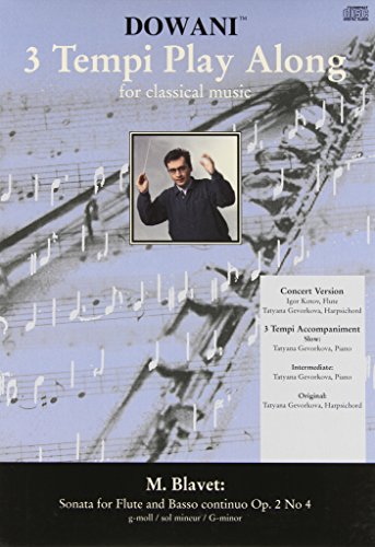 Sonata for Flute and BC Op. 2 No. 4 (3 Tempi Play Along): 3 Tempi Play Along for Classical Music