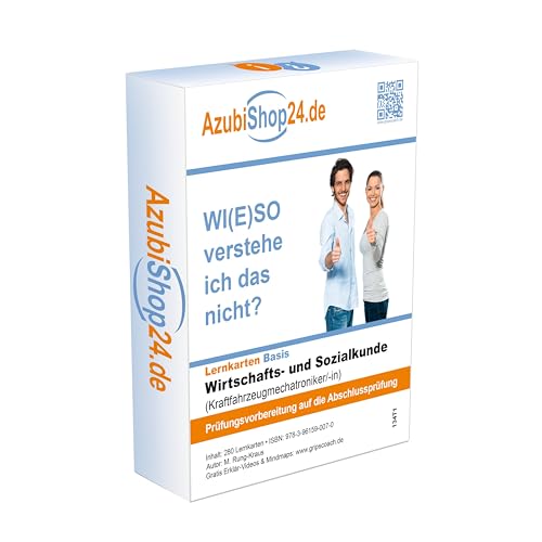 AzubiShop24.de Basis-Lernkarten, Kraftfahrzeugmechatroniker KFZ Mechatroniker: Prüfungsvorbereitung auf die Abschlussprüfung Kraftfahrzeugmechatroniker/-in