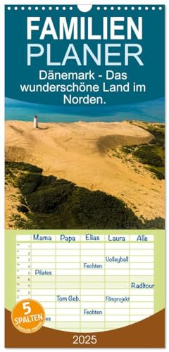 Familienplaner 2025 - Dänemark - Das wunderschöne Land im Norden. mit 5 Spalten (Wandkalender, 21 cm x 45 cm), CALVENDO: Eine beeindruckende Reise ins Land der Leuchttürme. von CALVENDO