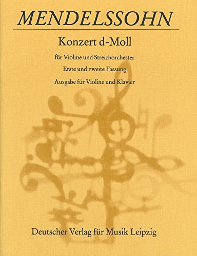 EDITION BREITKOPF MENDELSSOHN-BARTHOLDY F. - VIOLINKONZERT D-MOLL - VIOLIN, PIANO
