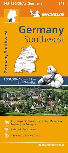 Germany Southwest - Michelin Regional Map 545: Map (Michelin Regional Maps, 545) von Michelin Editions des Voyages