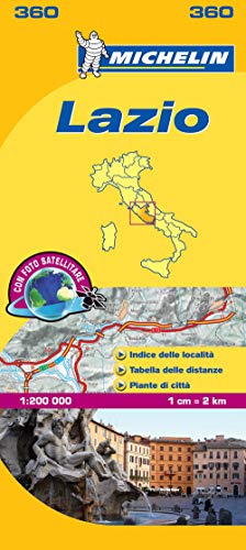 Lazio - Michelin Local Map 360: Map (Mapas Local Michelin)