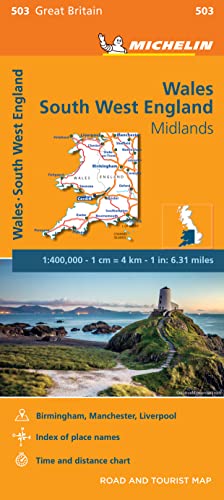 Wales - Michelin Regional Map 503: Map (Michelin Regional Maps)