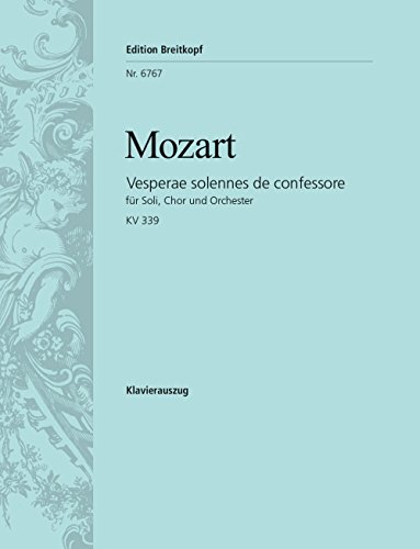 VESPERAE SOLENNES DE CONFESSORE KV 339 (BREITKOPF HRTEL) von Breitkopf & Härtel