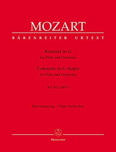 BARENREITER MOZART W.A. - KONZERT IN G KV 313 (285C) - FLÖTE, KLAVIER Klassische Noten Querflöte