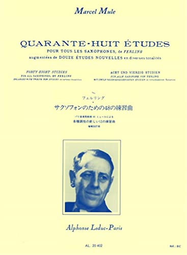 48 ETUDES D'APRES FERLING (NVLLE ED.AUGMENT.DE 12 ETUDES NOUVELLES)SAXOPHONE