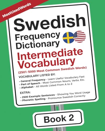 Swedish Frequency Dictionary - Intermediate Vocabulary: 2501-5000 Most Common Swedish Words (Learn Swedish with the Swedish Frequency Dictionaries, Band 2) von MostUsedWords.com