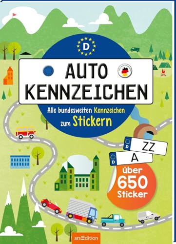 Autokennzeichen – Alle bundesweiten Kennzeichen zum Stickern: Über 650 Sticker | Beschäftigungsbuch für unterwegs Autokennzeichen – Alle bundesweiten Kennzeichen zum Stickern: Über 650 Sticker | Beschäftigungsbuch für unterwegs