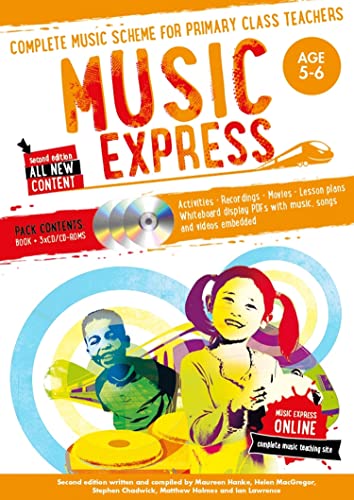 Music Express: Age 5-6 (Book + 3 CDs + DVD-ROM): Complete Music Scheme for Primary Class Teachers von Collins Music