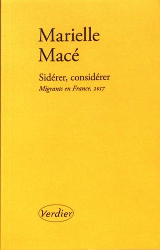 Siderer, considerer: Migrants en France, 2017 von VERDIER