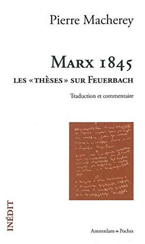 Marx 1845: Les Theses sur Feuerbach