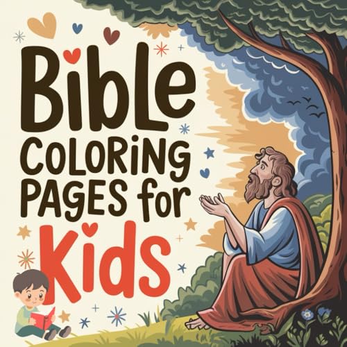 Bible Coloring Book for Kids , 50 Faith and God's Love Cute Pages: Bold & Easy Coloring (Coloring Book for Kids 3-8) von Independently published