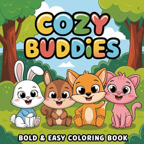 Cozy Buddies Coloring Book for Adults and Teens , 48 Cozy Pages with Adorable Animal Friends: Bold & Easy Coloring Cozy Buddies Coloring Book for Adults and Teens , 48 Cozy Pages with Adorable Animal Friends: Bold & Easy Coloring von Independently published