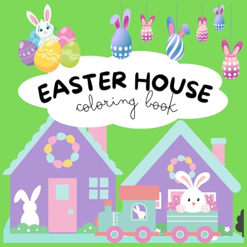 Easter House Coloring Book for Adults and Teens , 47 Sweet Pages with Cute Small Houses and Spring Scenes, Stress Relief of Easter Time: Bold & Easy Coloring (Easter Coloring Book, Band 6) von Independently published