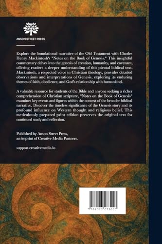 Notes on the Book of Genesis von Anson Street Press