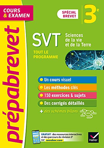 Prépabrevet SVT 3e (sciences) - Brevet 2024: cours, méthodes et entraînement