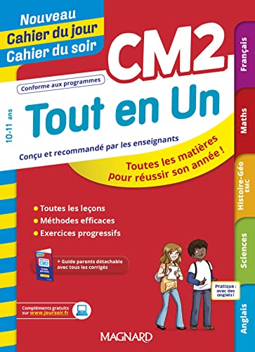 Nouveau Cahier du Jour / Cahier du Soir - Tout en un CM2: Toutes les matières pour réussir son année von MAGNARD