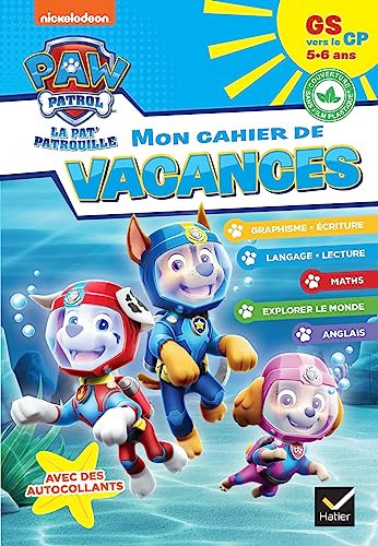 Mon cahier de vacances Pat'Patrouille 2025 GS vers le CP 5/6 ans von HATIER