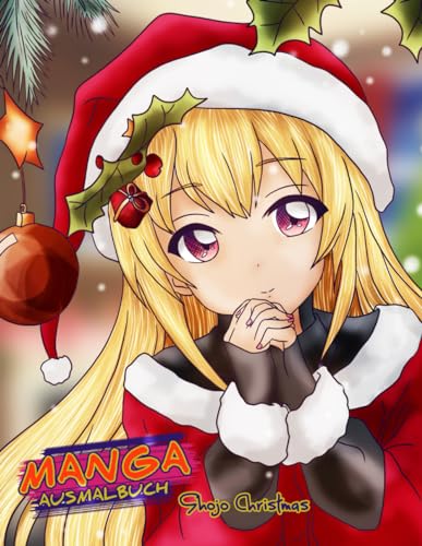 Manga Ausmalbuch Shojo Christmas: von SanmahPicture