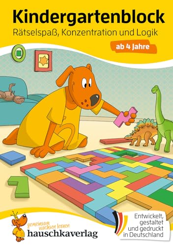 Kindergartenblock ab 4 Jahre – Rätsel-Spaß, Konzentration und Logik: Kinder spielerisch fördern, sinnvolle Beschäftigung, bunter Rätselblock ab 4 ... Vorschule und Einschulung, Band 606)