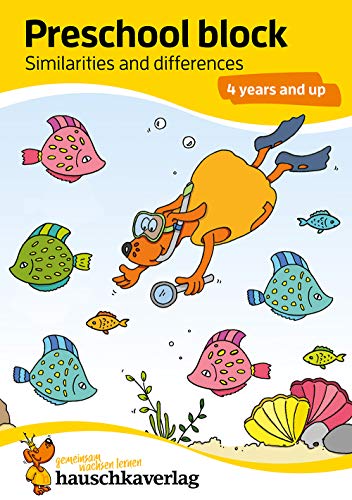 Kindergarten Activity Book from age 4 years - Spot the difference - for kids, boy and girl: Colourful puzzle block - fun educational learning (Kids ... for kindergarten and preschool, Band 737) von Hauschka Verlag GmbH