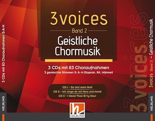 3 voices (Band 2) geistliche Chormusik (3-CD-Box): 84 Choraufnahmen mit geistlicher Chormusik für Konzert, Gottesdienst und Feier