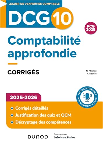 DCG 10 - Comptabilité approfondie - Corrigés 2025-2026 von DUNOD