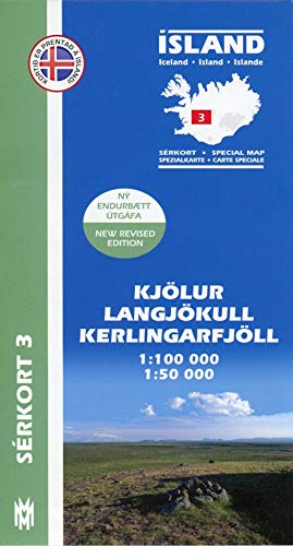 Kjölur - Langjökull 1 : 100 000: Wanderkarte