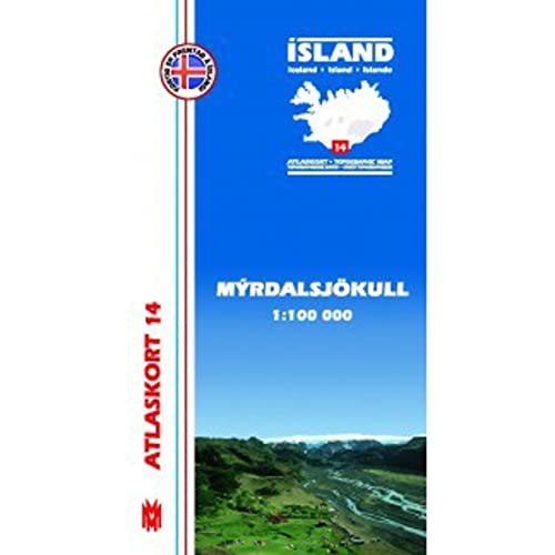 Atlaskort 14: Myrdalsjökull 1:100.000 von Mal og menning