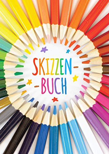 Skizzenbuch: Notizbuch für Kinder zum Zeichnen, Schreiben, Malen, Blanko Notizbuch, A4
