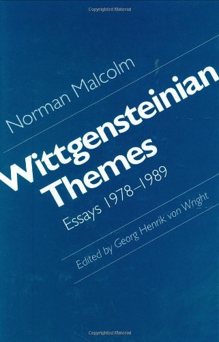 Wittgensteinian Themes: Essays 1978-1989: Essays, 1978-89