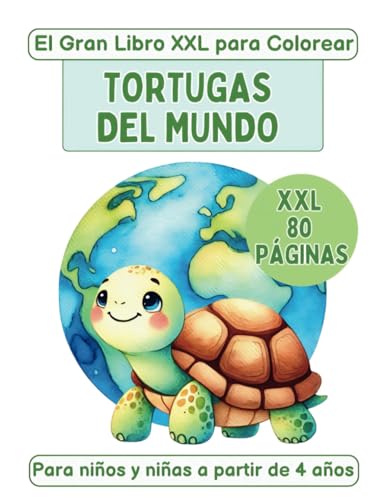 El Gran Libro XXL para Colorear Tortugas del Mundo Para niños y niñas a partir de 4 años: XXL 80 páginas 80 especies Incluye tortuga griega, de Hermann, tortugas marinas, Galápagos y más El Gran Libro XXL para Colorear Tortugas del Mundo Para niños y niñas a partir de 4 años: XXL 80 páginas 80 especies Incluye tortuga griega, de Hermann, tortugas marinas, Galápagos y más von Independently published
