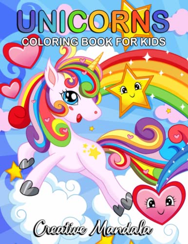 Unicorns: Coloring book for kids with 50 beautiful and magical unicorns