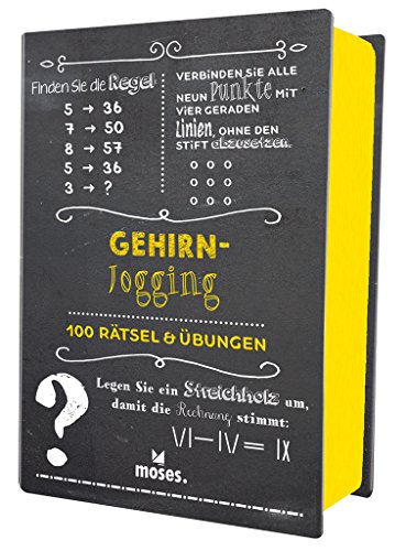 moses. Quiz-Box Gehirn-Jogging l 100 Rätsel und Übungen für das Gehirntraining zwischendurch l Für Kinder ab 12 Jahren und Erwachsene (Quiz-Boxen)