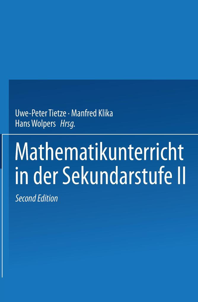 Mathematikunterricht in der Sekundarstufe II von Vieweg+Teubner Verlag