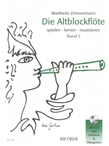MANFREDO ZIMMERMANN : DIE ALTBLOCKFLOTE BAND 2 - MIT CD - RECUEIL + CD - FLUTE A BEC ALTO