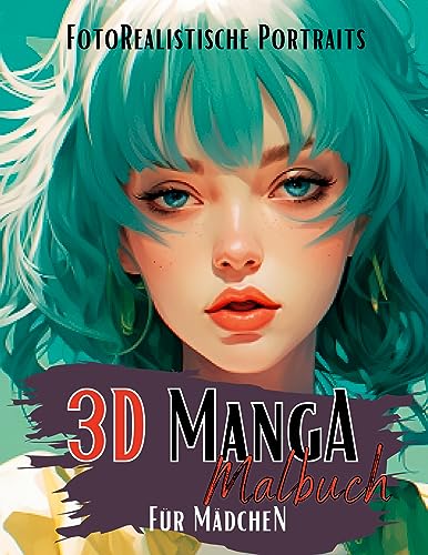Mangamalbuch für Mädchen: Das 3D Malbuch mit wunderschönen Manga Portraits. Anime Frauen- Fotorealistische & Einzigartige Vorlagen. Manga Malbuch. Anime Malbuch. (Manga Nation)