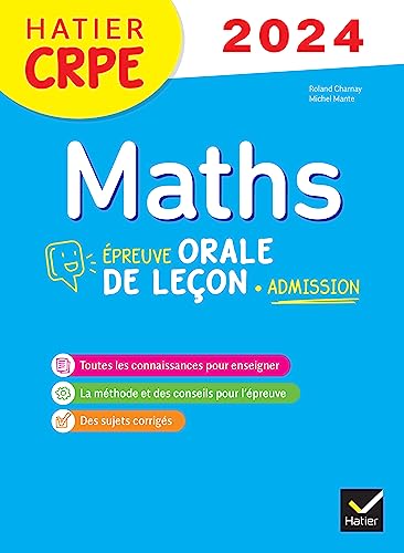 Mathématiques - CRPE 2024-2025 - Epreuve orale d'admission: Epreuve de leçon, épreuve orale d'admission