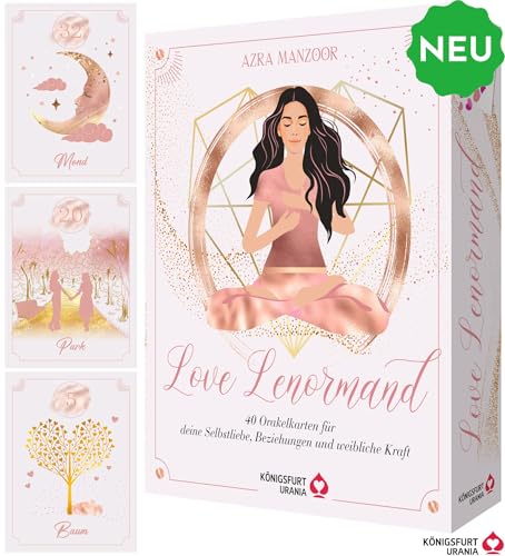 Love Lenormand - 40 Orakelkarten für deine Selbstliebe, Beziehung, weibliche Kraft von Königsfurt-Urania
