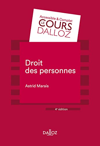Droit des personnes. 4e éd. von DALLOZ