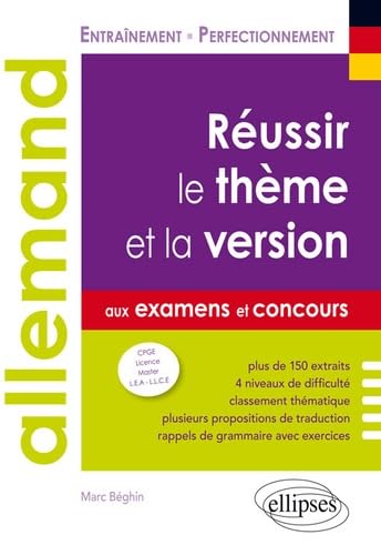 Allemand. Réussir le thème et la version aux examens et aux concours. B2 - C1 Allemand. Réussir le thème et la version aux examens et aux concours. B2 - C1 von ELLIPSES